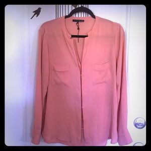Ro & De melon orange l/s blouse